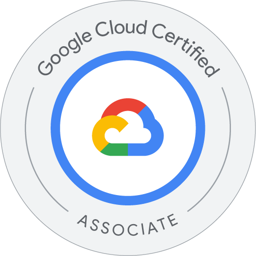 Badge officiel Google Cloud Certified Associate Cloud Engineer