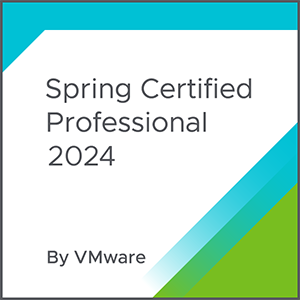 Badge officiel VMware Spring Certified Professional 2024